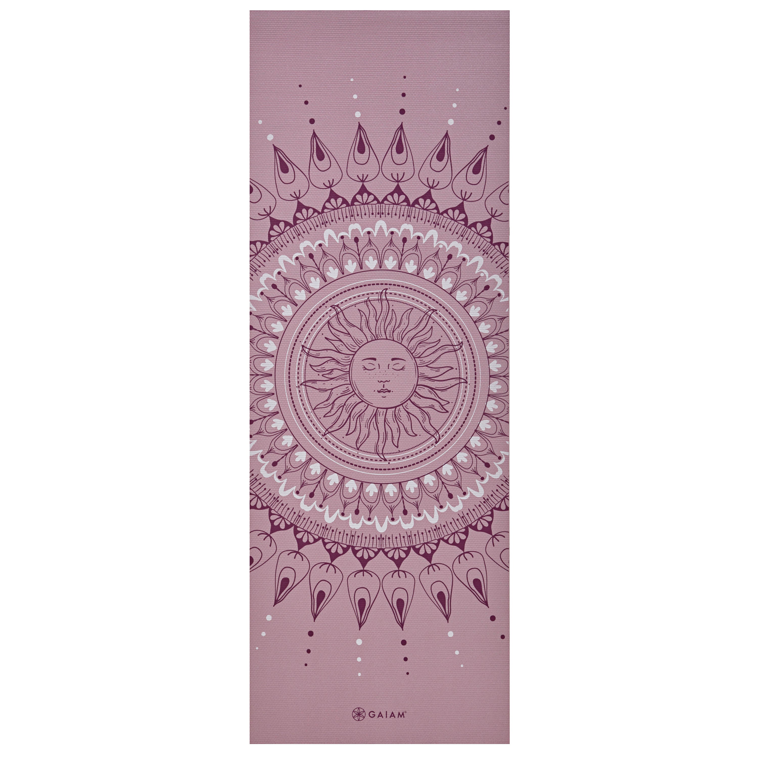 Gaiam Here & Now Yoga Mat (4mm) Dusty Rose flat